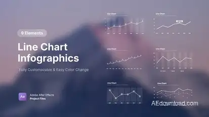 Line Graph Infographics Infographics template preview