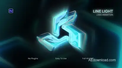 Line Light Logo Animation Logo Stings template preview