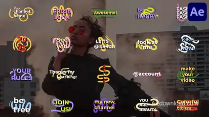 Lines Colorful Titles for After Effects Titles template preview