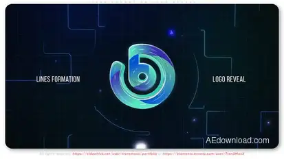 Lines Formation Logo Reveal Logo Stings template preview