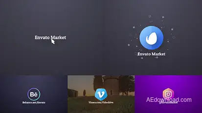 Link Click Logo Reveal Opener – Text Link Animation, Cursor Click Effect and Business Branding Intro Logo Stings template preview