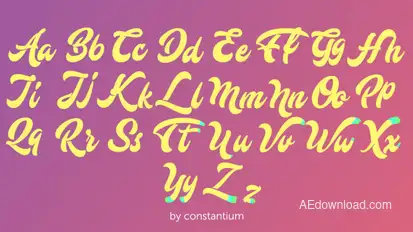 Liquid Alphabet Titles template preview
