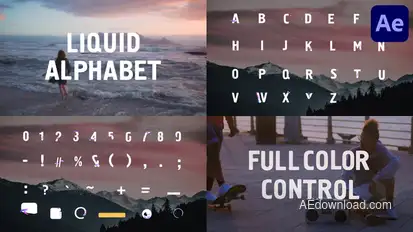 Liquid Alphabet | After Effects Elements template preview