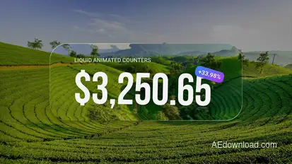 Liquid Animated Counters Logo Stings template preview