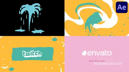 Liquid Cartoon Logo for After Effects Logo Stings template preview