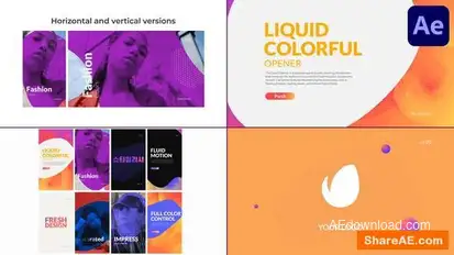 Liquid Colorful Opener for After Effects Openers template preview