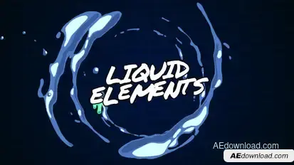 Liquid Elements // After Effects Elements template preview