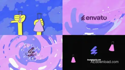 Liquid Explosion Chemical Reaction Logo for After Effects Logo Stings template preview