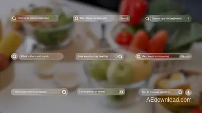 Liquid Glass Effect Search Bar Elements template preview
