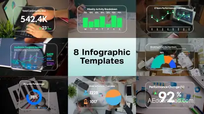 Liquid Glass Infographic Animations Openers template preview