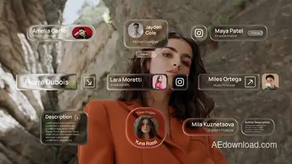 Liquid Glass Lower Thirds Elements template preview