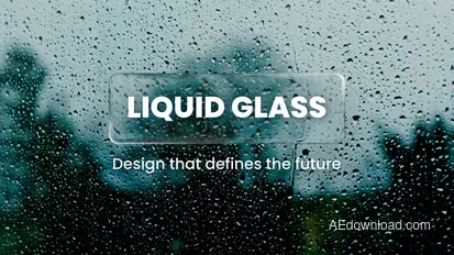 Liquid Glass Lower Thirds Elements template preview