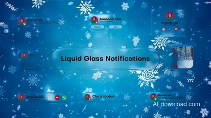 Liquid Glass Notifications | New Yaer Elements template preview