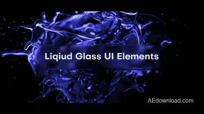 Liquid Glass UI Elements Elements template preview