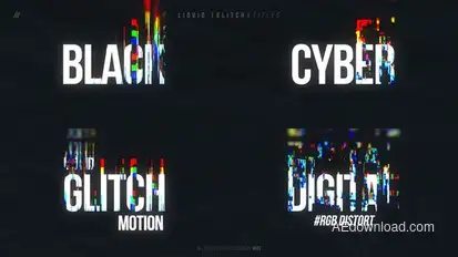 Liquid Glitch Titles Titles template preview