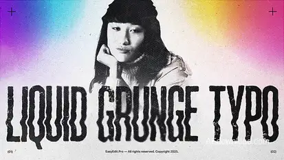 Liquid Grunge Typography Titles template preview