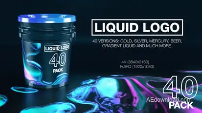 Liquid Logo Reveal (40 in 1 Pack) Logo Stings template preview