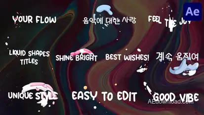 Liquid Shapes Titles for After Effects Titles template preview