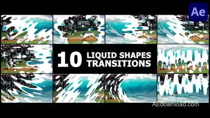 Liquid Shapes Transitions | After Effects Elements template preview