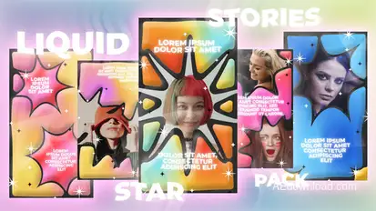 Liquid Star Stories Elements template preview
