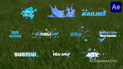 Liquid Titles | After Effects Titles template preview