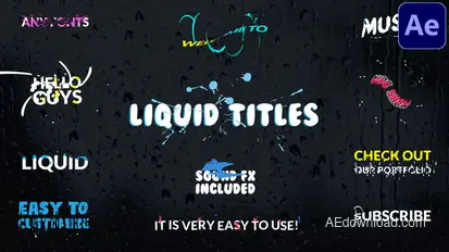Liquid Titles | After Effects Titles template preview