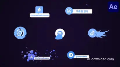 Liquid Titles And Social Media | After Effects Titles template preview