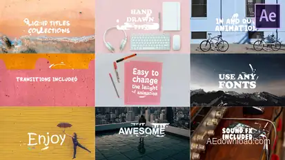Liquid Titles Collection| After Effects Template Titles template preview