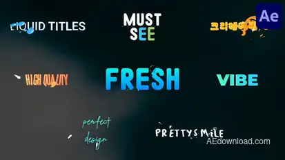 Liquid Titles for After Effects Titles template preview