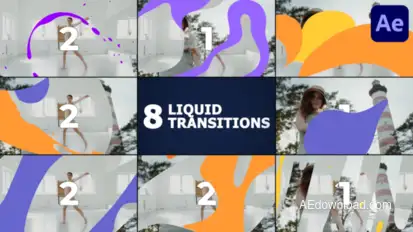 Liquid Transitions | After Effects Elements template preview