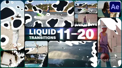 Liquid Transitions for After Effects Elements template preview