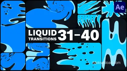 Liquid Transitions for After Effects Elements template preview