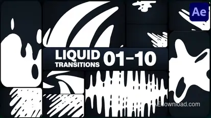 Liquid Transitions for After Effects Elements template preview
