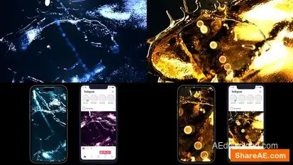 Liquid Water & Gold Logo Logo Stings template preview