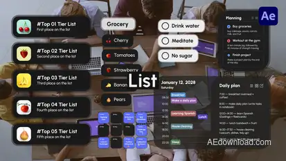 List Titles template preview