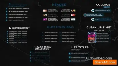 Videohive List Titles | AE Elements template preview