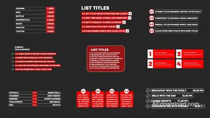 List Titles | After Effects Titles template preview