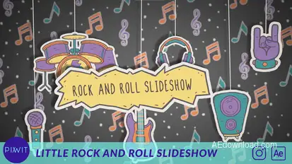 Little Rock and Roll Slideshow Video Displays template preview