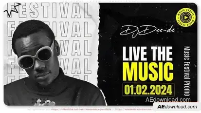 Live Music Fest Promo Openers template preview