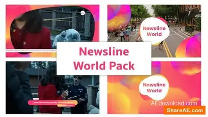 Videohive Live News Updates Elements template preview