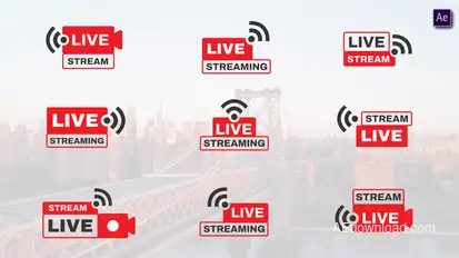 Live Streaming Titles | After Effects Titles template preview