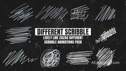 Lively Line Zigzag Different Scribble Animations Pack Elements template preview