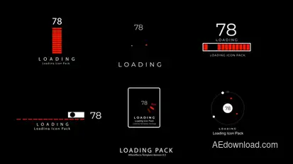 Loading Icon Pack 4 Elements template preview