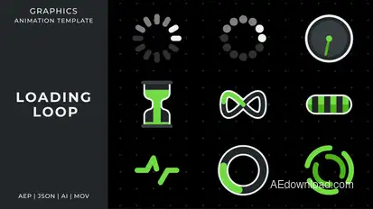 Loading loop graphic animation template | After Effects Elements template preview