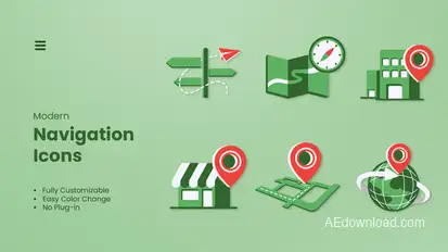 Location & Navigation Elements template preview