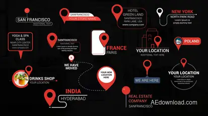 Location & Navigation Titles Elements template preview