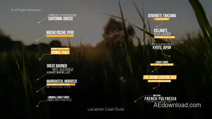 Location Call-Outs | After Effects Titles template preview