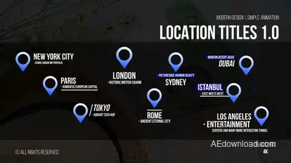 Location Titles 1.0 | After Effects Titles template preview