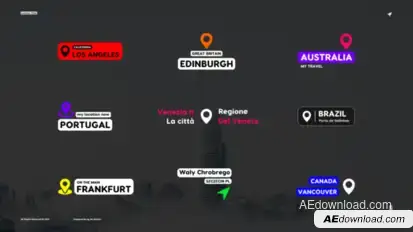 Location Lower Thirds Elements template preview