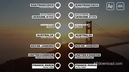 Location Titles | After Effects Titles template preview